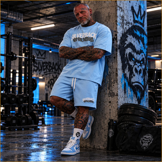 Silverback Street Set – Oversize Shirt und Shorts Blue
