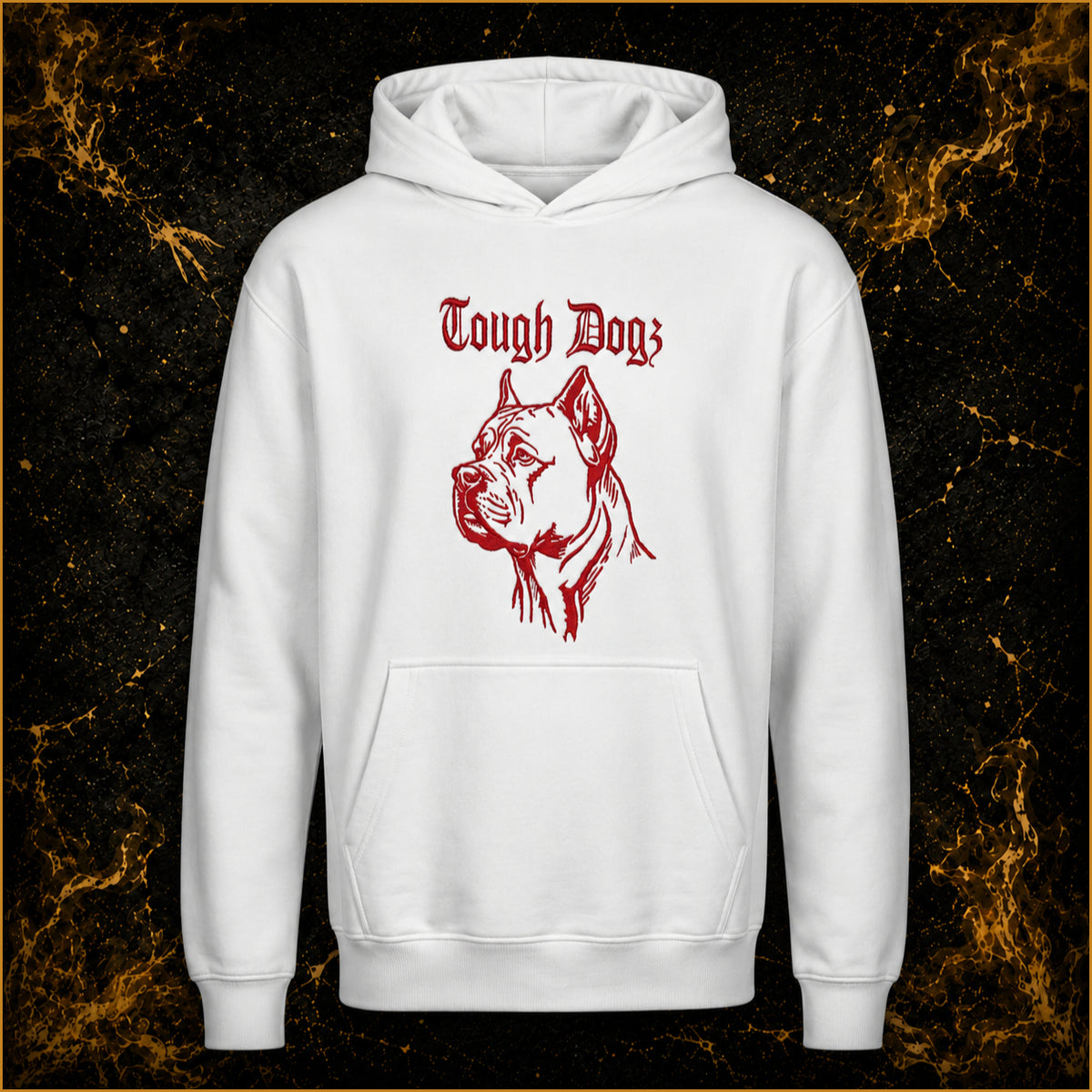 TOUGH DOGZ HOODIE White - Loyalty is our Luxury