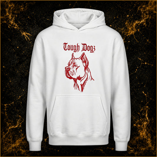 TOUGH DOGZ HOODIE White - Loyalty is our Luxury